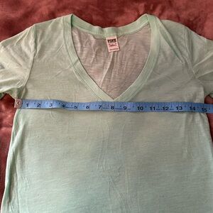 PINK Victoria’s Secret mint Green V-Neck T-Shirt